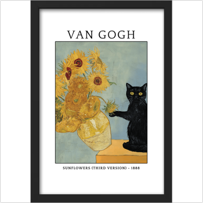 Gato e os Girassóis 🌻- Com Texto