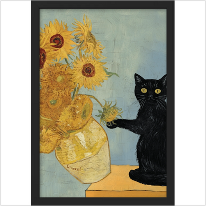 Gato e os Girassóis 🌻- Sem Texto